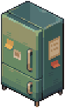 Green Modern Basic Fridge