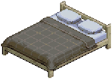 Black Modern Basic Double Bed