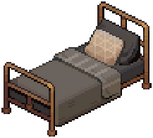 Gold Industrial Single Bed