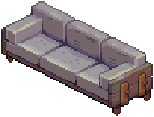 White Industrial Sofa — extracted game image