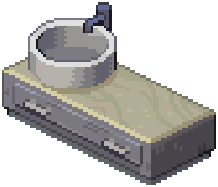Grey Modern Basic Sink — extracted game image