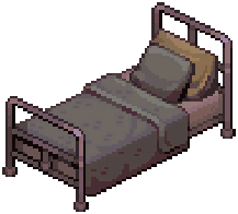 Copper Industrial Single Bed — extracted game image