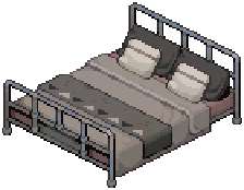 Silver Industrial Double Bed — extracted game image