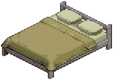 Green Modern Basic Double Bed