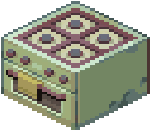 Green Modern Basic Oven — extracted game image