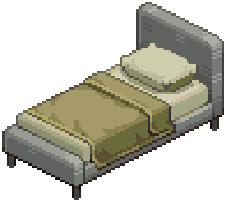 Green Modern Basic Single Bed