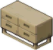 Cream Modern Basic Cabinet