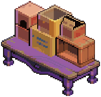 Purple Wooden Table