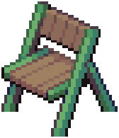 Cozy Green Wooden Chair