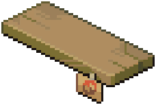 Wooden Wall Shelf (With Tag)
